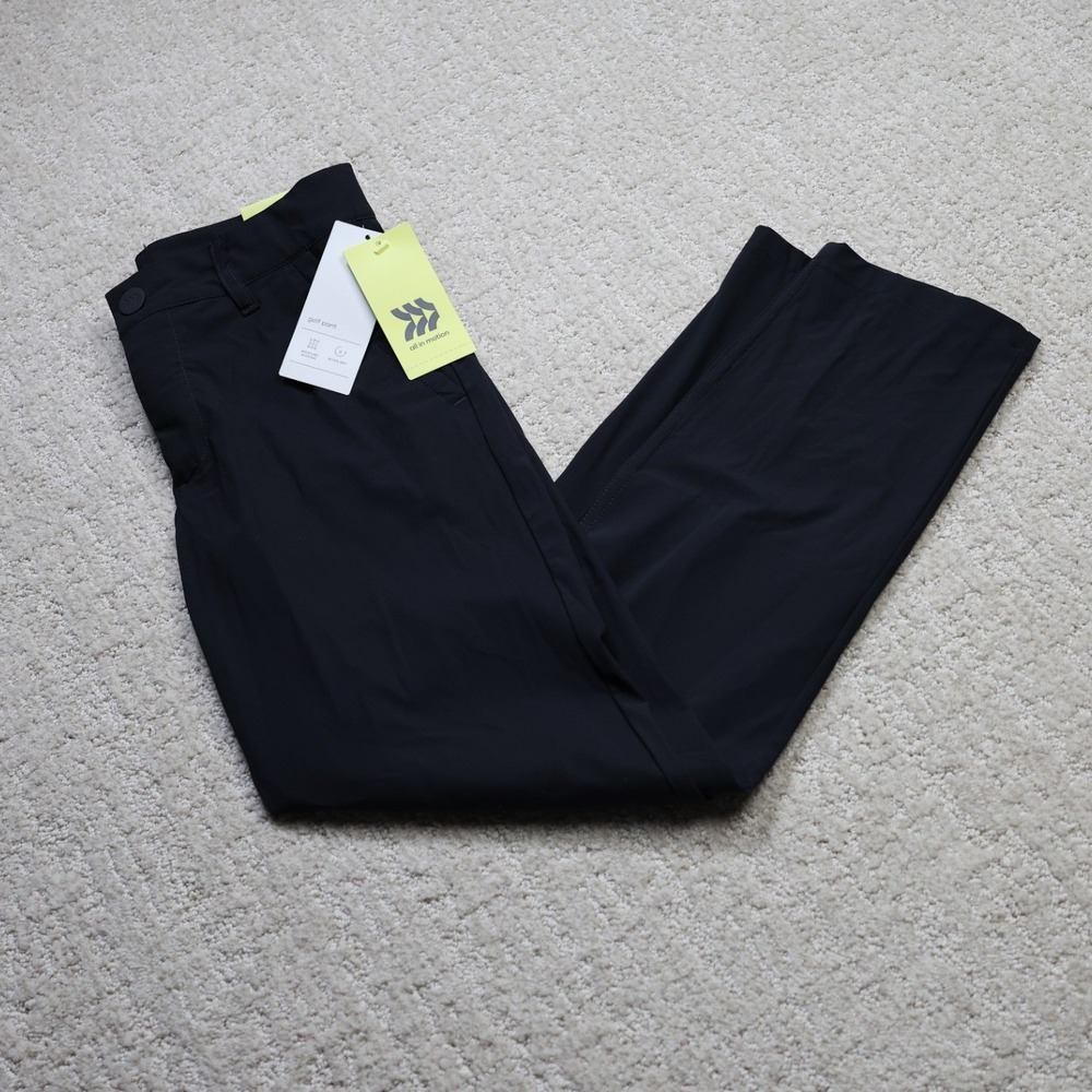 All in Motion Boys Golf Pants Black Size 8 Moisture Wicking Quick Dry NWT